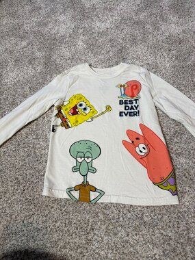 SpongeBob SquarePants Best Day Ever Long Sleeve Graphic Shirt Size 5